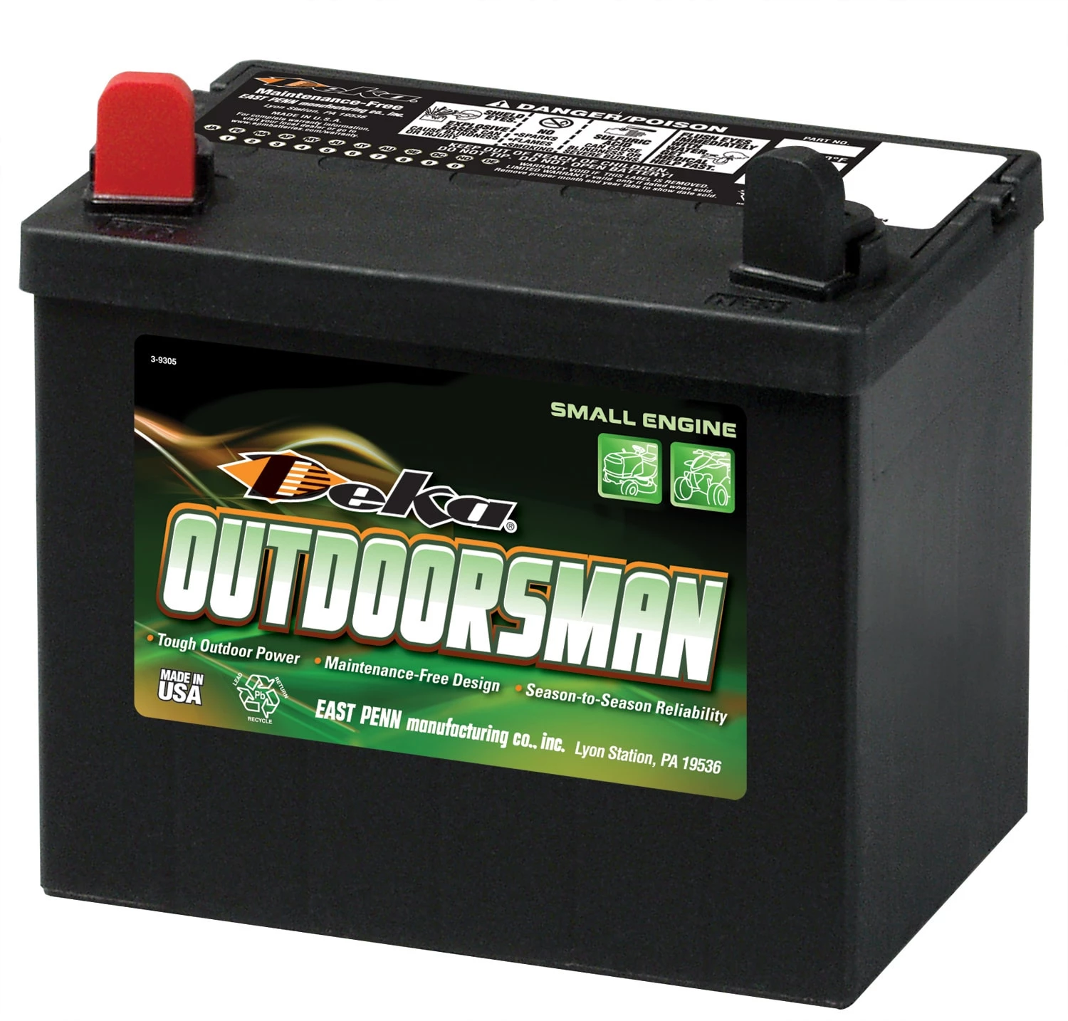 Deka Power Equipment Parts 12-Volt 410-Amp Mower Battery 1 Deka Power Equipment Parts 12-Volt 410-Amp Mower Battery