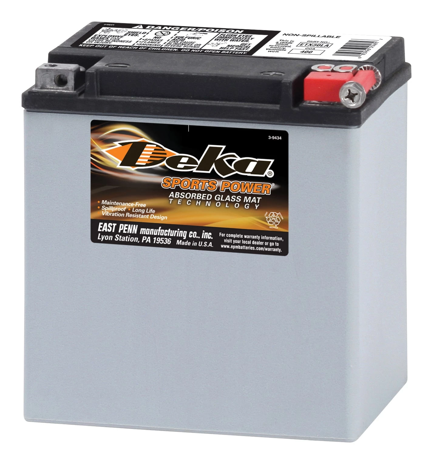 Deka Power Equipment Parts 12-Volt Motorcycle Battery 1 Deka Power Equipment Parts 12-Volt Motorcycle Battery