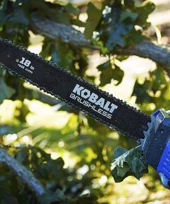 Kobalt Cordless Electric Chainsaws 80-volt Max 18-in Brushless Cordless Electric Chainsaw 2 Ah (Battery & Charger Included) -Outdoor Tools Online Shop 05385607 scaled