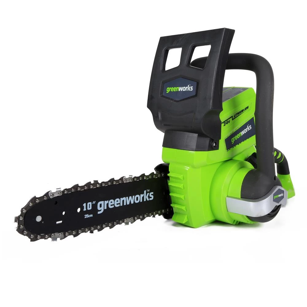 Greenworks Chainsaws & Pole Saws 24-Volt 10-in Cordless Electric Chainsaw 2 Ah (Battery & Charger Included) 4 Greenworks Chainsaws & Pole Saws 24-Volt 10-in Cordless Electric Chainsaw 2 Ah (Battery & Charger Included) - Image 4