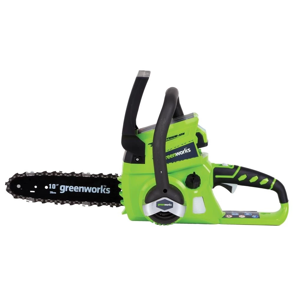 Greenworks Chainsaws & Pole Saws 24-Volt 10-in Cordless Electric Chainsaw 2 Ah (Battery & Charger Included) 2 Greenworks Chainsaws & Pole Saws 24-Volt 10-in Cordless Electric Chainsaw 2 Ah (Battery & Charger Included) - Image 2