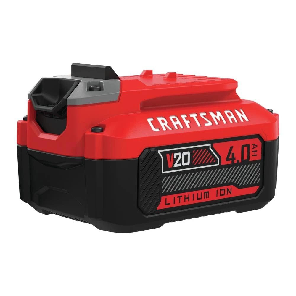CRAFTSMAN Power Equipment Parts 20-Volt Max 4 Ah Rechargeable Lithium Ion (Li-Ion) Cordless Power Equipment Battery 1 CRAFTSMAN Power Equipment Parts 20-Volt Max 4 Ah Rechargeable Lithium Ion (Li-Ion) Cordless Power Equipment Battery