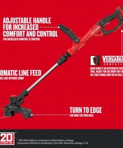 CRAFTSMAN Trimmers & Edgers WEEDWACKER V20 20-Volt Max 13-in Straight Cordless String Trimmer with Edger Capable (Battery Included) 23 CRAFTSMAN Trimmers & Edgers WEEDWACKER V20 20-Volt Max 13-in Straight Cordless String Trimmer with Edger Capable (Battery Included) -Outdoor Tools Online Shop 09807026