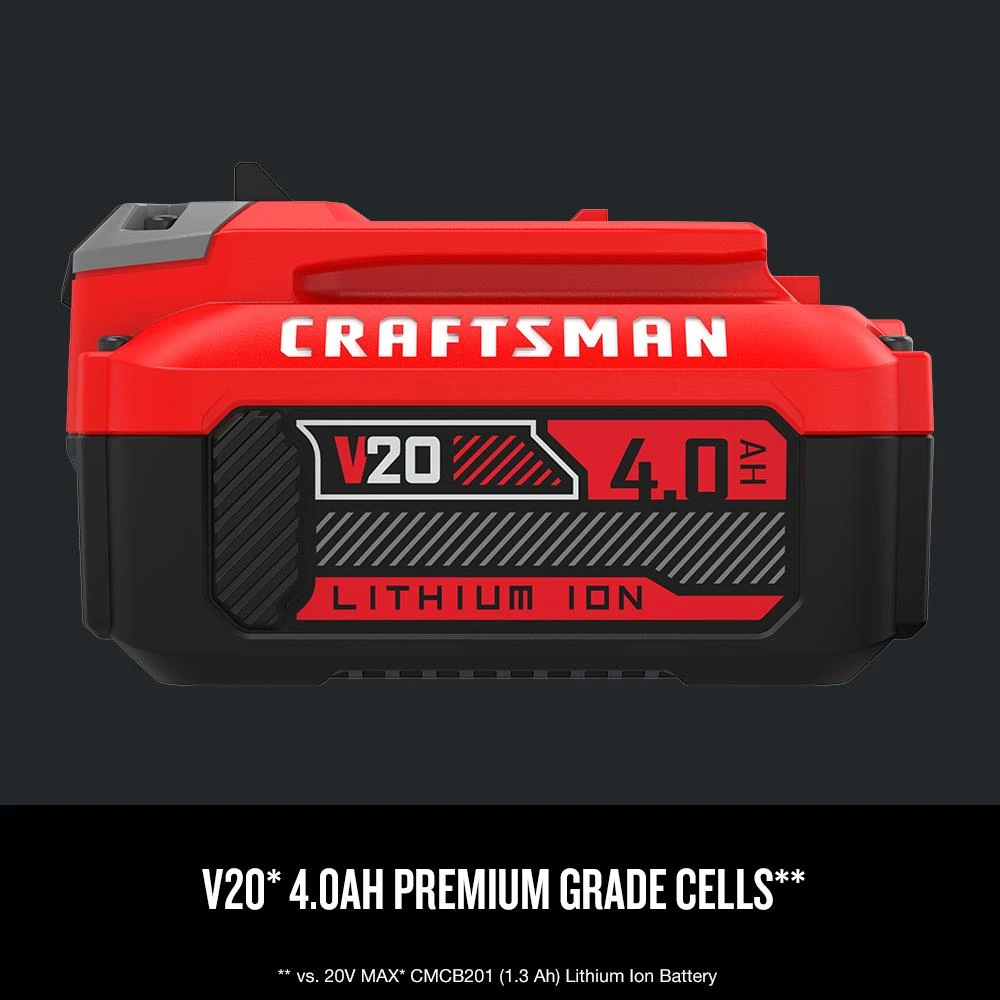 CRAFTSMAN Power Equipment Parts 20-Volt Max 4 Ah Rechargeable Lithium Ion (Li-Ion) Cordless Power Equipment Battery 4 CRAFTSMAN Power Equipment Parts 20-Volt Max 4 Ah Rechargeable Lithium Ion (Li-Ion) Cordless Power Equipment Battery - Image 4