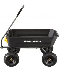 Gorilla Carts Wheelbarrows & Yard Carts 4-cu ft Poly Yard Cart -Outdoor Tools Online Shop 10282284 scaled