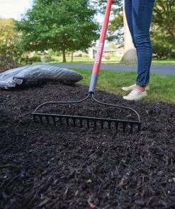 CRAFTSMAN Lawn & Garden Hand Tools 57.25-in L Fiberglass-Handle Welded Steel Garden Rake -Outdoor Tools Online Shop 10339296 scaled