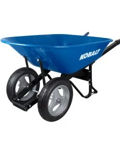 Kobalt Wheelbarrows & Yard Carts 7-cu ft Steel Wheelbarrow with Flat-Free Tire