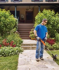 BLACK+DECKER Trimmers & Edgers EASYFEED 20-Volt Max 12-in Straight Cordless String Trimmer With Edger Capable (Battery Included) -Outdoor Tools Online Shop 10558405