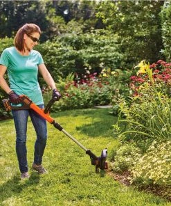 BLACK+DECKER Trimmers & Edgers EASYFEED 20-Volt Max 12-in Straight Cordless String Trimmer With Edger Capable (Battery Included) -Outdoor Tools Online Shop 10558406