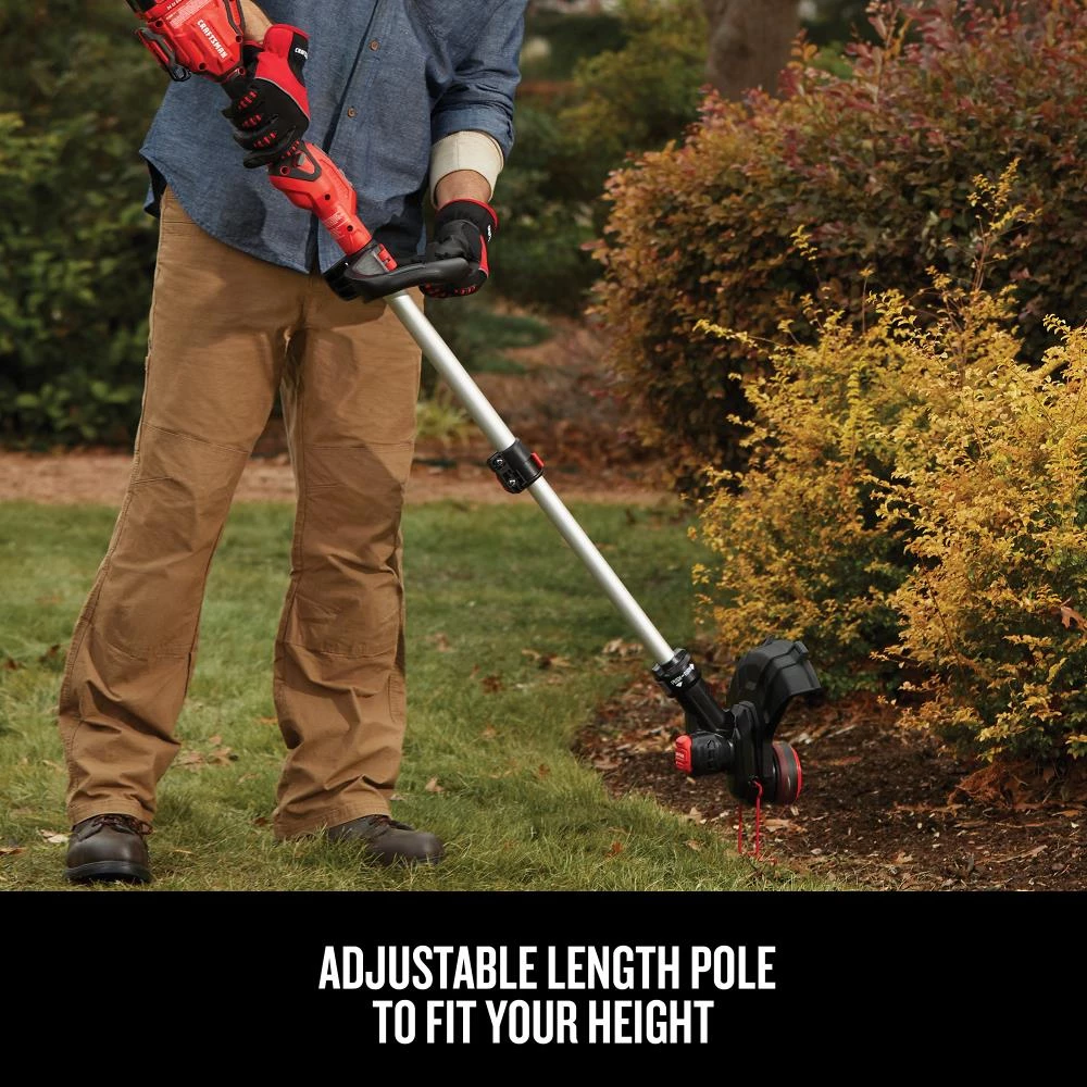 CRAFTSMAN Trimmers & Edgers WEEDWACKER V20 20-Volt Max 13-in Straight Cordless String Trimmer with Edger Capable (Battery Included) 7 CRAFTSMAN Trimmers & Edgers WEEDWACKER V20 20-Volt Max 13-in Straight Cordless String Trimmer with Edger Capable (Battery Included) - Image 7