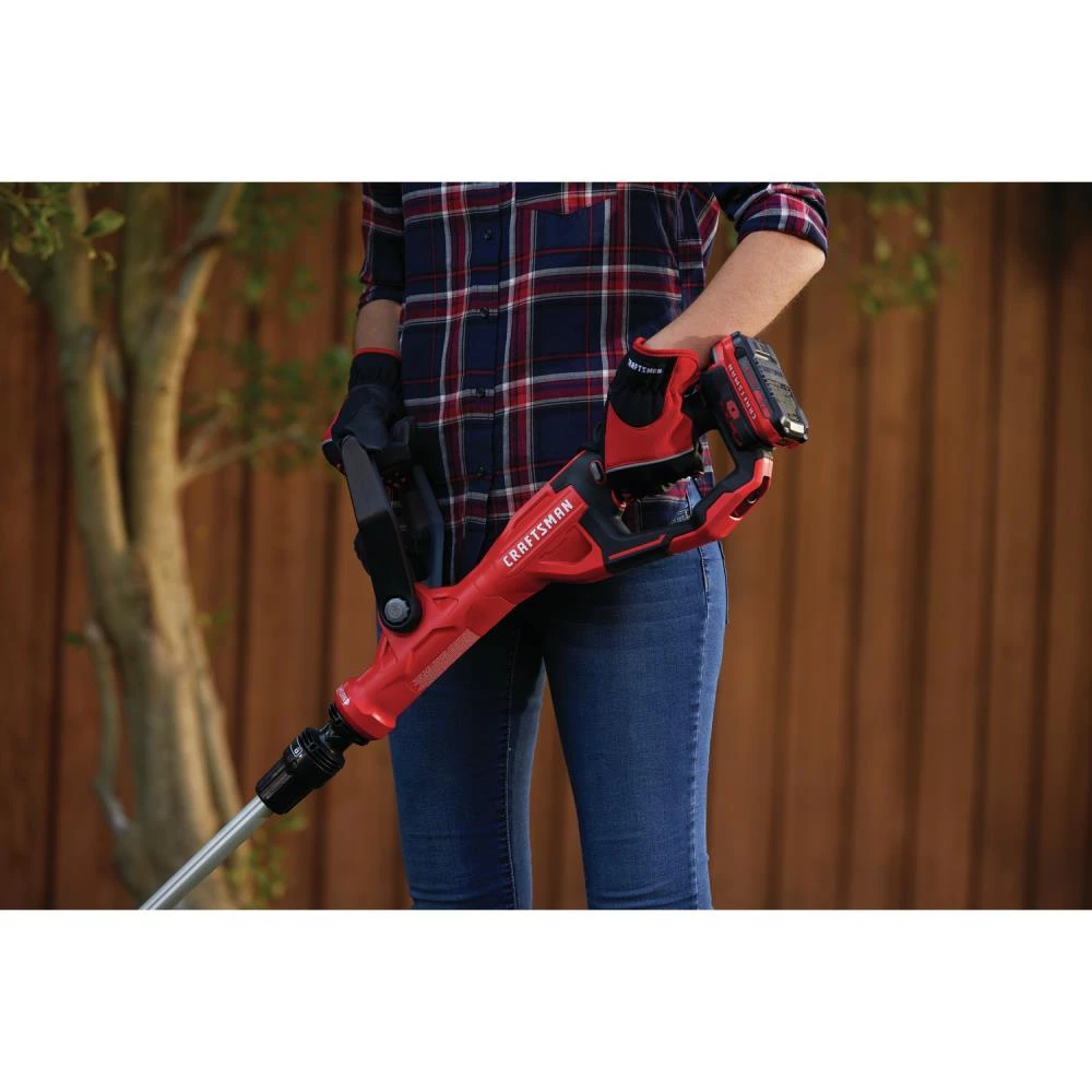 CRAFTSMAN Trimmers & Edgers WEEDWACKER V20 20-Volt Max 13-in Straight Cordless String Trimmer with Edger Capable (Battery Included) 11 CRAFTSMAN Trimmers & Edgers WEEDWACKER V20 20-Volt Max 13-in Straight Cordless String Trimmer with Edger Capable (Battery Included) - Image 11