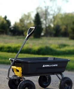 Gorilla Carts Wheelbarrows & Yard Carts 4-cu ft Poly Yard Cart -Outdoor Tools Online Shop 11064524 scaled