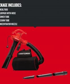 CRAFTSMAN Leaf Blowers 12-Amp 450-CFM 260-MPH Corded Electric Leaf Blower (Vacuum Kit Included) -Outdoor Tools Online Shop 11736190