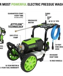 Greenworks Pro Pressure Washers 2700-PSI 2.3-GPM Cold Water Electric Pressure Washer -Outdoor Tools Online Shop 12051877