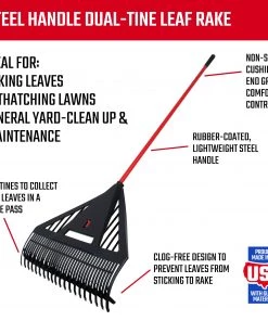 CRAFTSMAN Lawn & Garden Hand Tools Dual Tine 26-in Leaf Rake -Outdoor Tools Online Shop 12157800