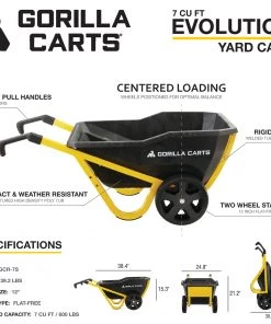 Gorilla Carts Wheelbarrows & Yard Carts 7-cu ft Poly Yard Cart 17 Gorilla Carts Wheelbarrows & Yard Carts 7-cu ft Poly Yard Cart -Outdoor Tools Online Shop 14517711