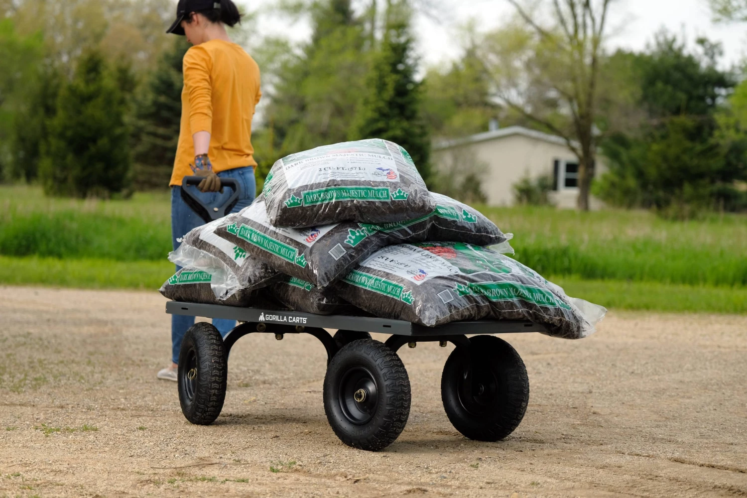 Gorilla Carts Wheelbarrows & Yard Carts 6-cu ft Steel Yard Cart 10 Gorilla Carts Wheelbarrows & Yard Carts 6-cu ft Steel Yard Cart - Image 10