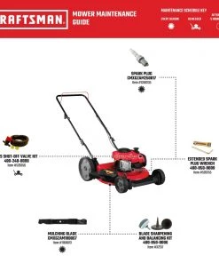 CRAFTSMAN Lawn Mowers M100 140-cc 21-in Gas Push Lawn Mower Briggs & Stratton Engine -Outdoor Tools Online Shop 14937771