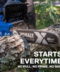 Kobalt Chainsaws & Pole Saws 40-Volt 14-in Brushless Cordless Electric Chainsaw 4 Ah (Battery & Charger Included) -Outdoor Tools Online Shop 15925937