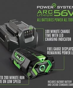 EGO Leaf Blowers POWER+ 56-volt 650-CFM Brushless Handheld Cordless Electric Leaf Blower 5 Ah (Battery & Charger Included) -Outdoor Tools Online Shop 16495570