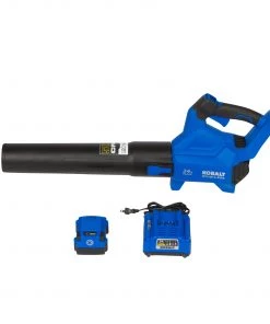 Kobalt Leaf Blowers 24-volt Max 500-CFM Brushless Handheld Cordless Electric Leaf Blower 4 Ah (Battery & Charger Included)