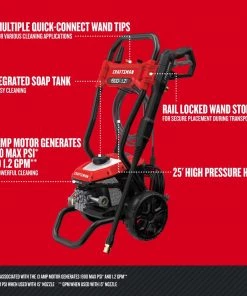 CRAFTSMAN Pressure Washers 1900-PSI 1.2-GPM Cold Water Electric Pressure Washer 25 CRAFTSMAN Pressure Washers 1900-PSI 1.2-GPM Cold Water Electric Pressure Washer -Outdoor Tools Online Shop 16728227