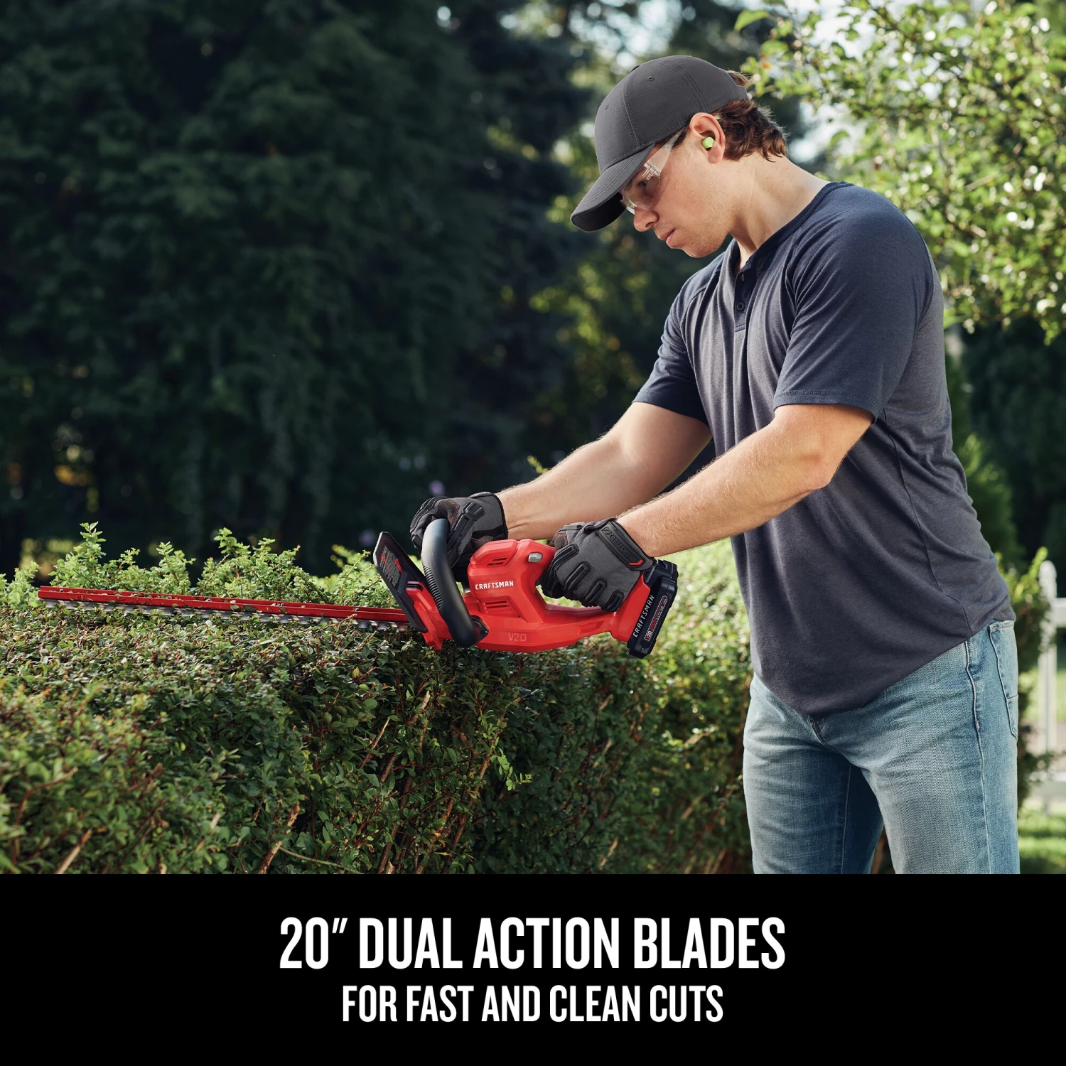 CRAFTSMAN Trimmers & Edgers 20-Volt Max 20-in Dual Cordless Electric Hedge Trimmer 1.5 Ah (Battery & Charger Included) 5 CRAFTSMAN Trimmers & Edgers 20-Volt Max 20-in Dual Cordless Electric Hedge Trimmer 1.5 Ah (Battery & Charger Included) - Image 5