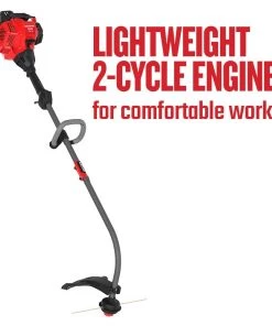 CRAFTSMAN Trimmers & Edgers WC2200 25-cc 2-Cycle 17-in Curved Shaft Gas String Trimmer with Attachment Capable and Edger Capable