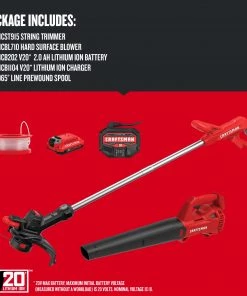 CRAFTSMAN Power Equipment Combo Kits 2-Piece 20-Volt Max Cordless Power Equipment Combo Kit 8 CRAFTSMAN Power Equipment Combo Kits 2-Piece 20-Volt Max Cordless Power Equipment Combo Kit -Outdoor Tools Online Shop 40881030
