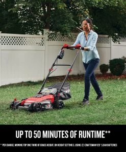 CRAFTSMAN Lawn Mowers 2x20V 20-Volt Max Brushless 20-in Push Cordless Electric Lawn Mower 5 Ah (Battery and Charger Included) 13 CRAFTSMAN Lawn Mowers 2x20V 20-Volt Max Brushless 20-in Push Cordless Electric Lawn Mower 5 Ah (Battery and Charger Included) -Outdoor Tools Online Shop 40885464