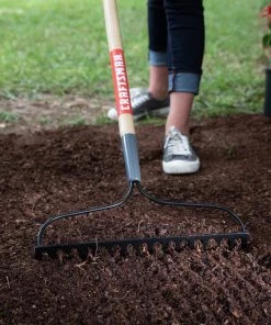 CRAFTSMAN Lawn & Garden Hand Tools 57.25-in L Wood-Handle Welded Steel Garden Rake -Outdoor Tools Online Shop 42008743 scaled