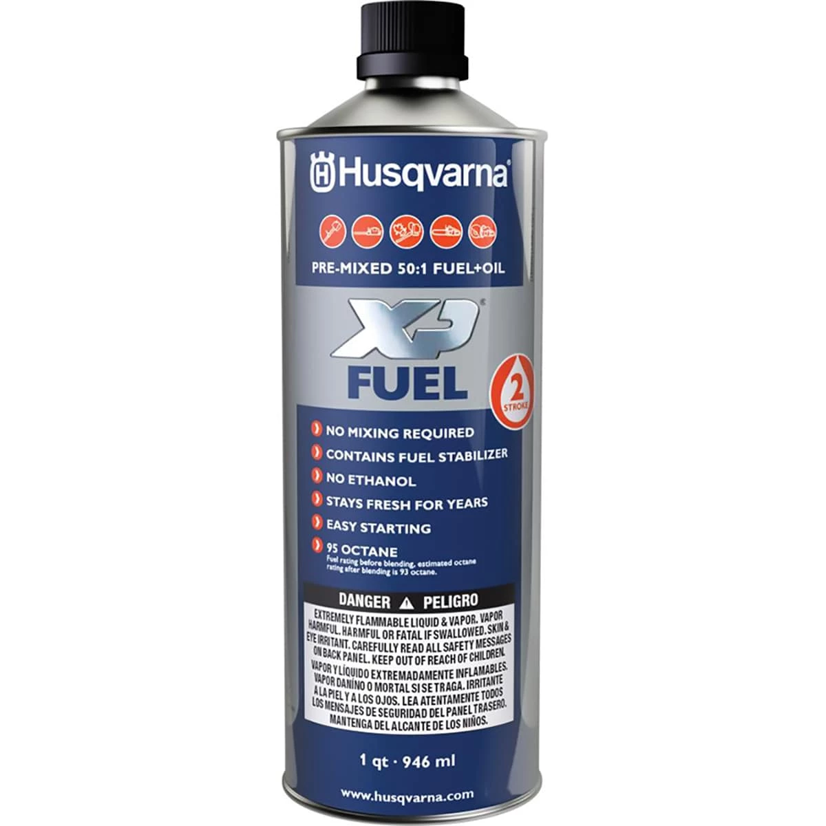 Husqvarna Power Equipment Fuel Pre-mix fuel-Quart 50:1 Ethanol Free Pre-Blended 2-Cycle Fuel 1 Husqvarna Power Equipment Fuel Pre-mix fuel-Quart 50:1 Ethanol Free Pre-Blended 2-Cycle Fuel