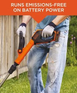 BLACK+DECKER Trimmers & Edgers EASYFEED 20-Volt Max 12-in Straight Cordless String Trimmer With Edger Capable (Battery Included) -Outdoor Tools Online Shop 42510378