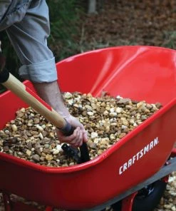 CRAFTSMAN Wheelbarrows & Yard Carts 6 Cubic Ft Steel Tray Wheelbarrow, Steel Handles -Outdoor Tools Online Shop 44011040 scaled