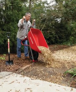 CRAFTSMAN Wheelbarrows & Yard Carts 6 Cubic Ft Steel Tray Wheelbarrow, Steel Handles -Outdoor Tools Online Shop 44011042 scaled