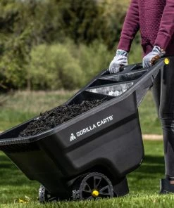 Gorilla Carts Wheelbarrows & Yard Carts 5-cu ft Plastic Yard Cart -Outdoor Tools Online Shop 44042616 scaled