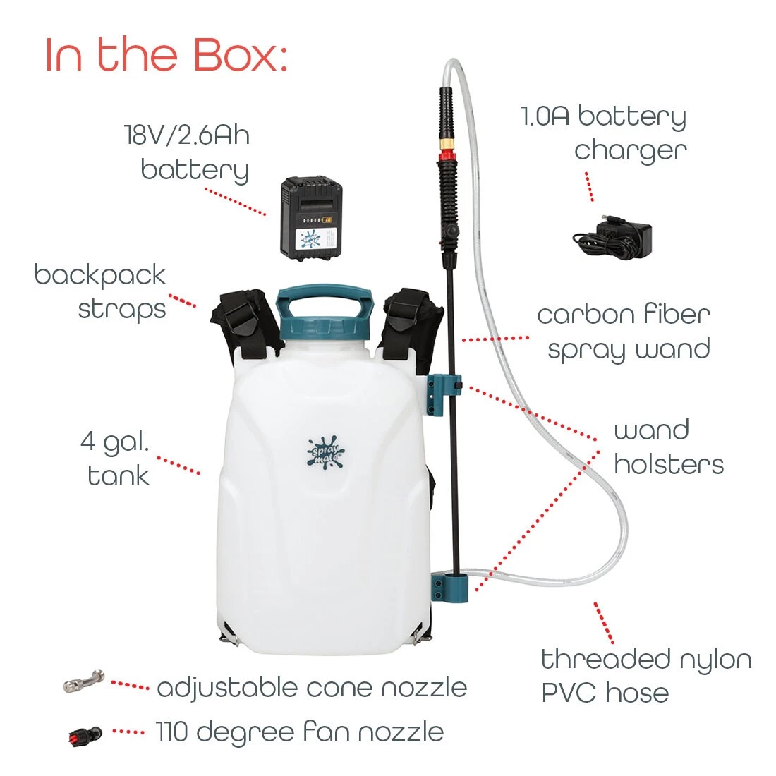 SprayMate Spreaders & Sprayers 4-Gallon Plastic Backpack Sprayer 2 SprayMate Spreaders & Sprayers 4-Gallon Plastic Backpack Sprayer - Image 2