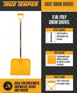True Temper Lawn & Garden Hand Tools 11-in Poly Snow Shovel with 21-in Poly Handle -Outdoor Tools Online Shop 45417101 scaled