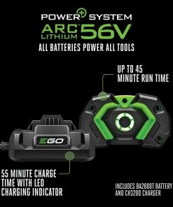 EGO Trimmers & Edgers POWER+ POWERLOAD with LINE IQ 56-volt 16-in Telescopic Cordless String Trimmer (Battery Included) -Outdoor Tools Online Shop 46418102 scaled