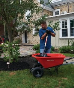 CRAFTSMAN Wheelbarrows & Yard Carts 6-cu ft Poly Wheelbarrow -Outdoor Tools Online Shop 46803491 scaled