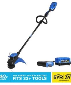 Kobalt Trimmers & Edgers 40-Volt Max 15-in Straight Cordless String Trimmer (Battery Included)